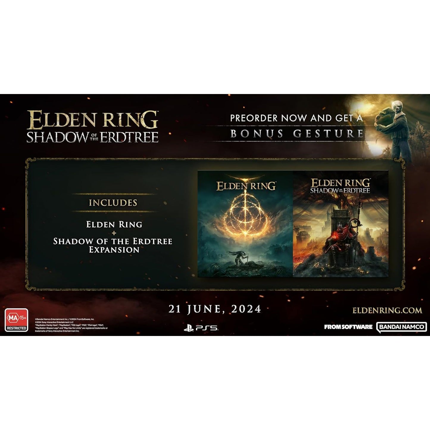 Elden Ring Shadow of the Erdtree Edition PlayStation 5 PS5 Brand New